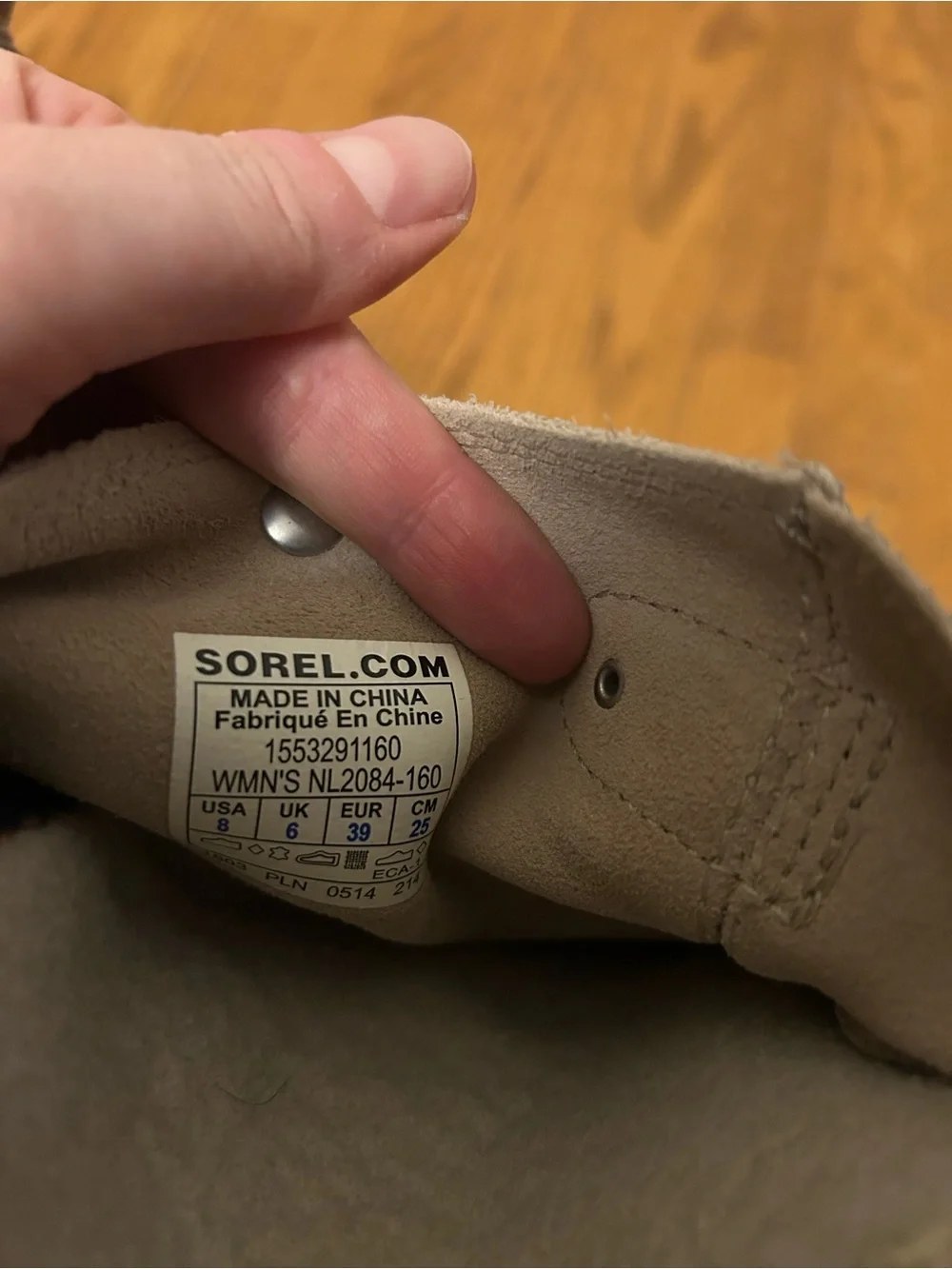 SOREL Joan of Arctic II Fossil Taupe Beige KNIT Suede Waterproof Winter BOOTS - Picture 4 of 7